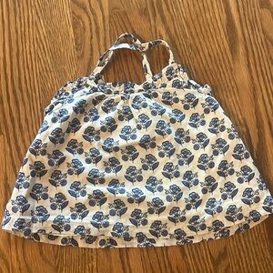 Janie and Jack toddler girls floral cross back top. 2T